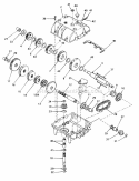 Transmission Diagram and Parts List for 55384 800000001-899999999 - 1988 Lawn Boy Snow Blower